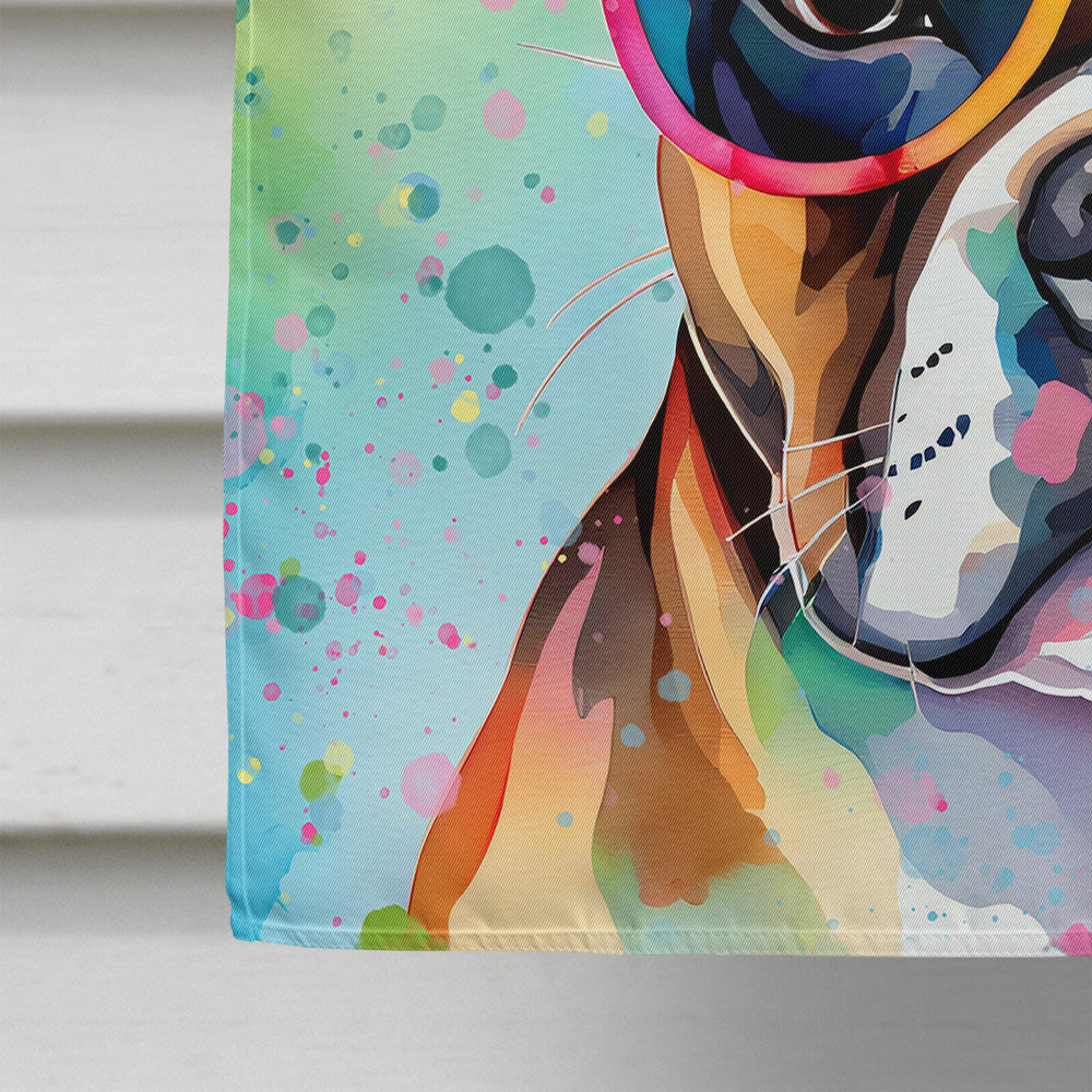 Boston Terrier Hippie Dawg House Flag