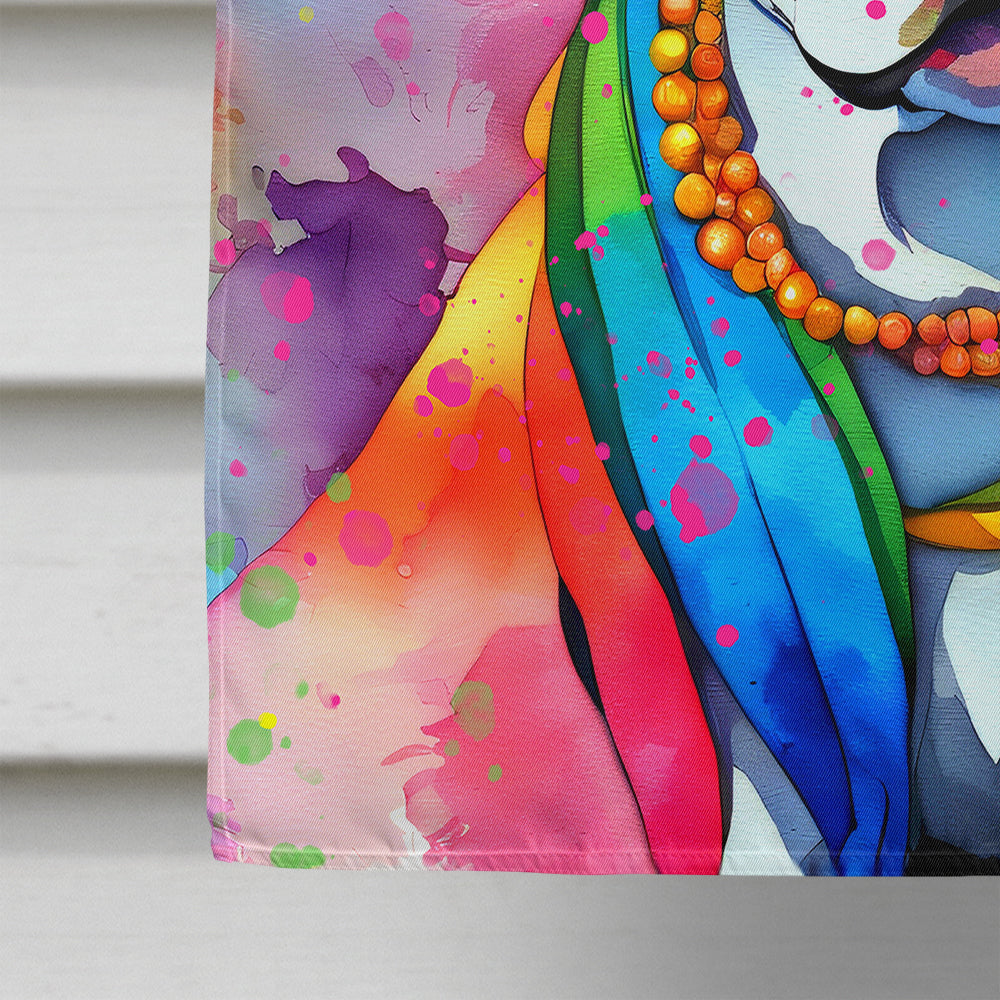 Boston Terrier Hippie Dawg House Flag