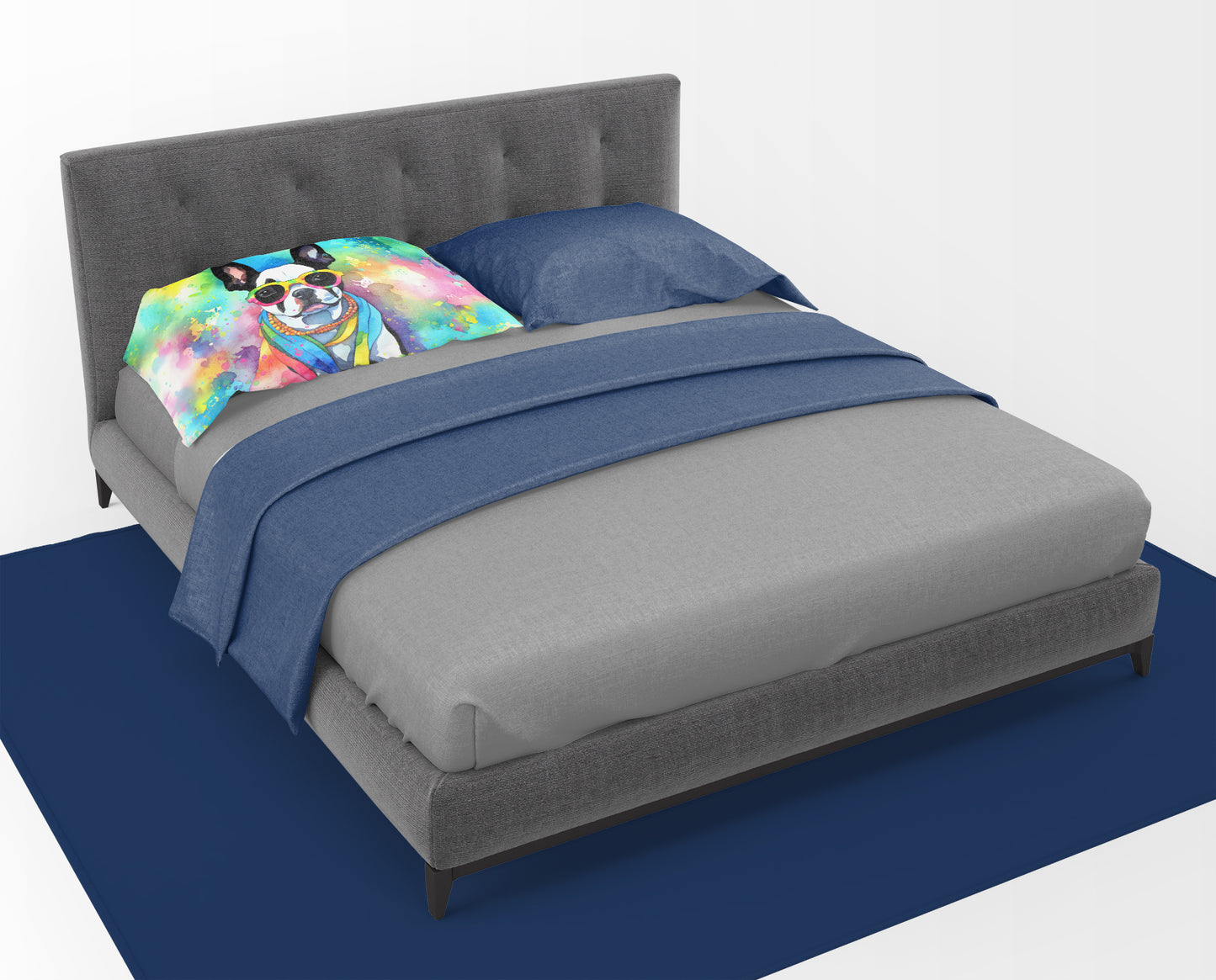 Boston Terrier Hippie Dawg Standard Pillowcase