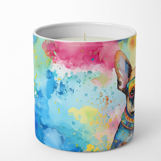 Buy this Boston Terrier Hippie Dawg Decorative Soy Candle