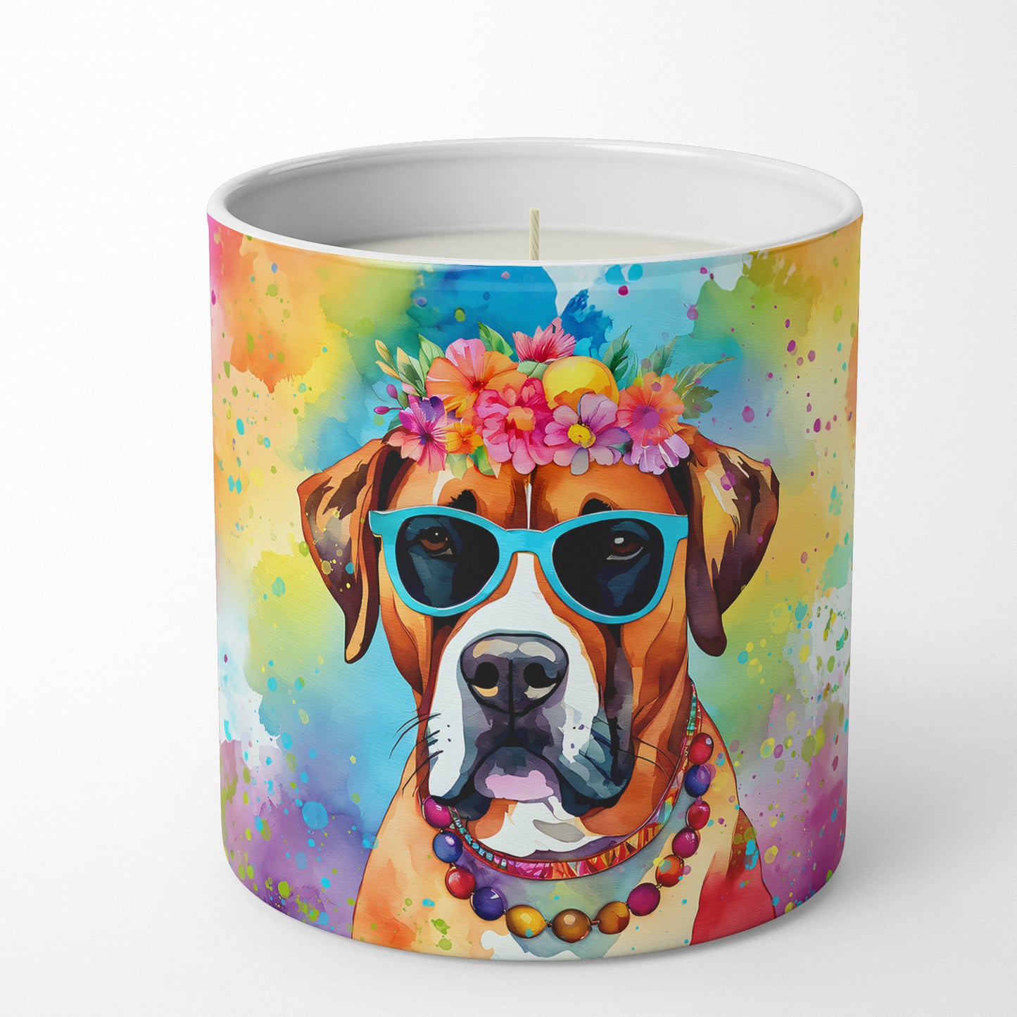 Boxer Hippie Dawg Decorative Soy Candle