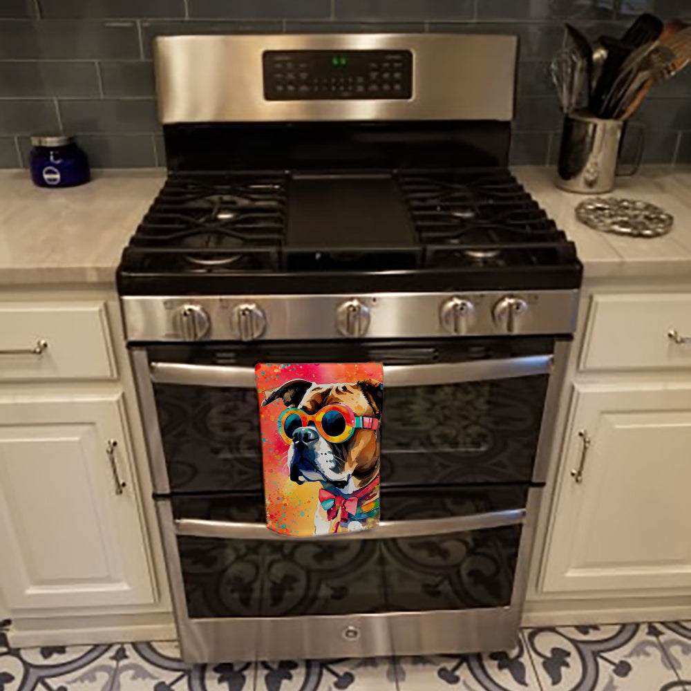 Boxer Hippie Dawg Kitchen Towel