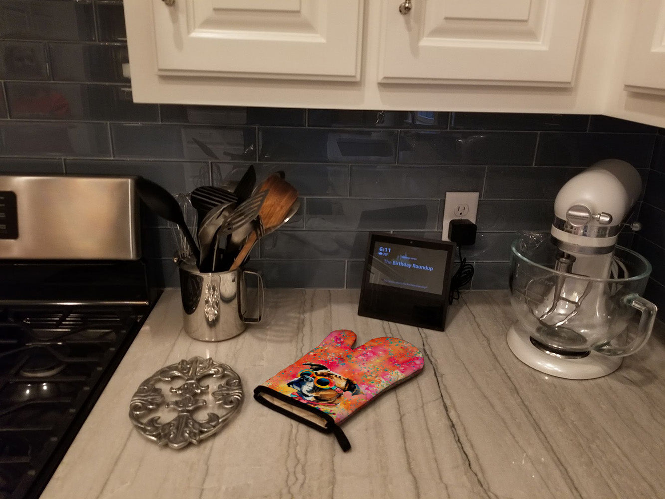 Boxer Hippie Dawg Oven Mitt