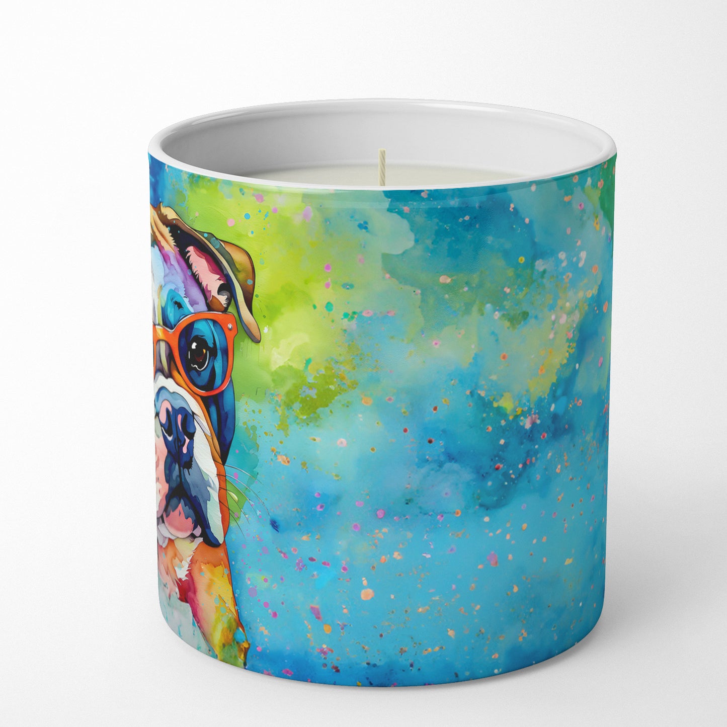 English Bulldog Hippie Dawg Decorative Soy Candle