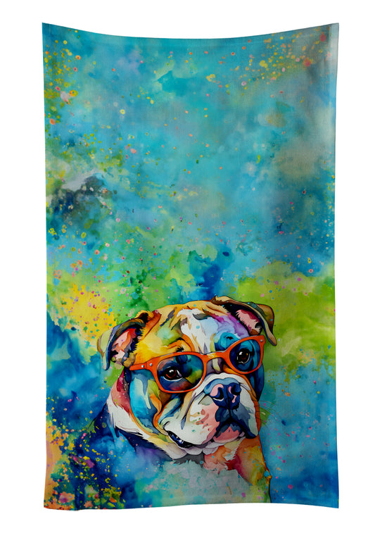 Buy this English Bulldog Hippie Dawg Kitchen Towel