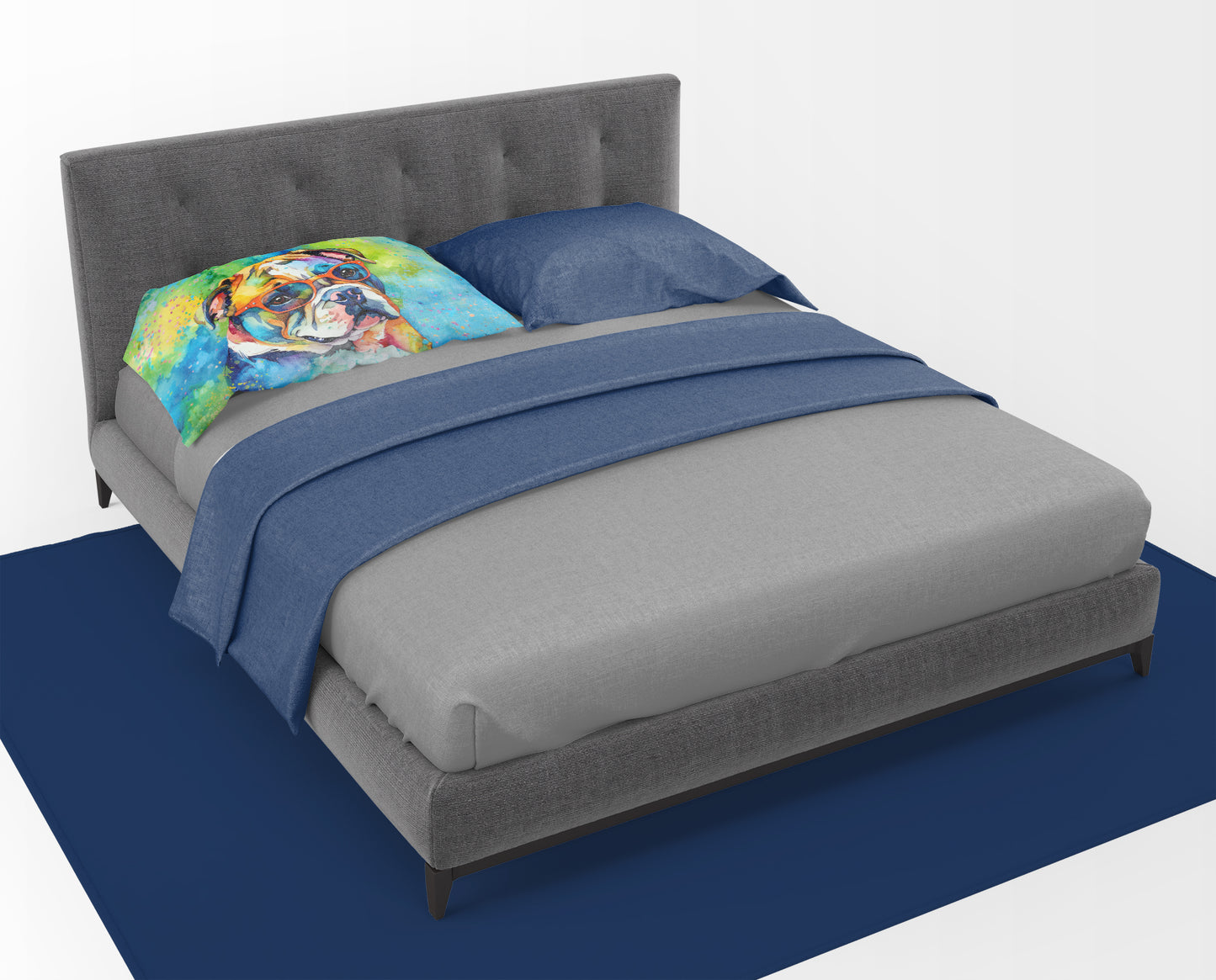 English Bulldog Hippie Dawg Standard Pillowcase