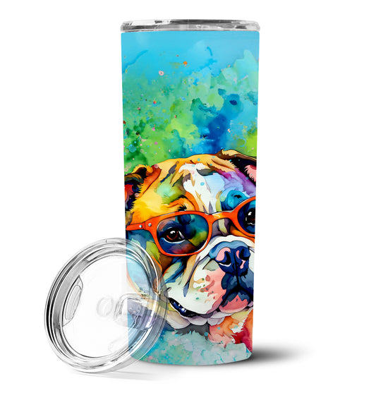 Buy this English Bulldog Hippie Dawg Stainless Steel Skinny Tumbler