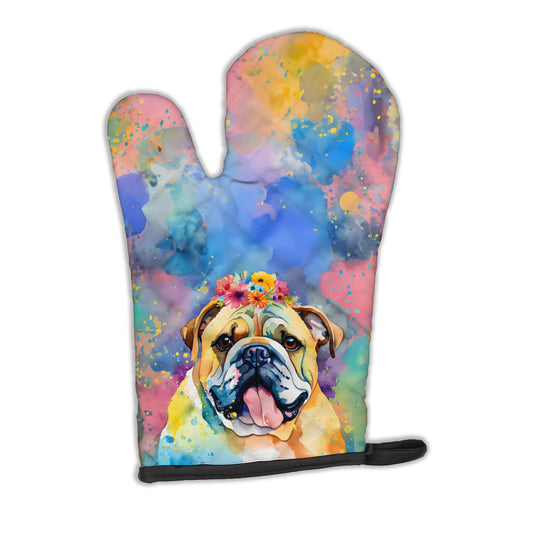 Buy this English Bulldog Hippie Dawg Oven Mitt