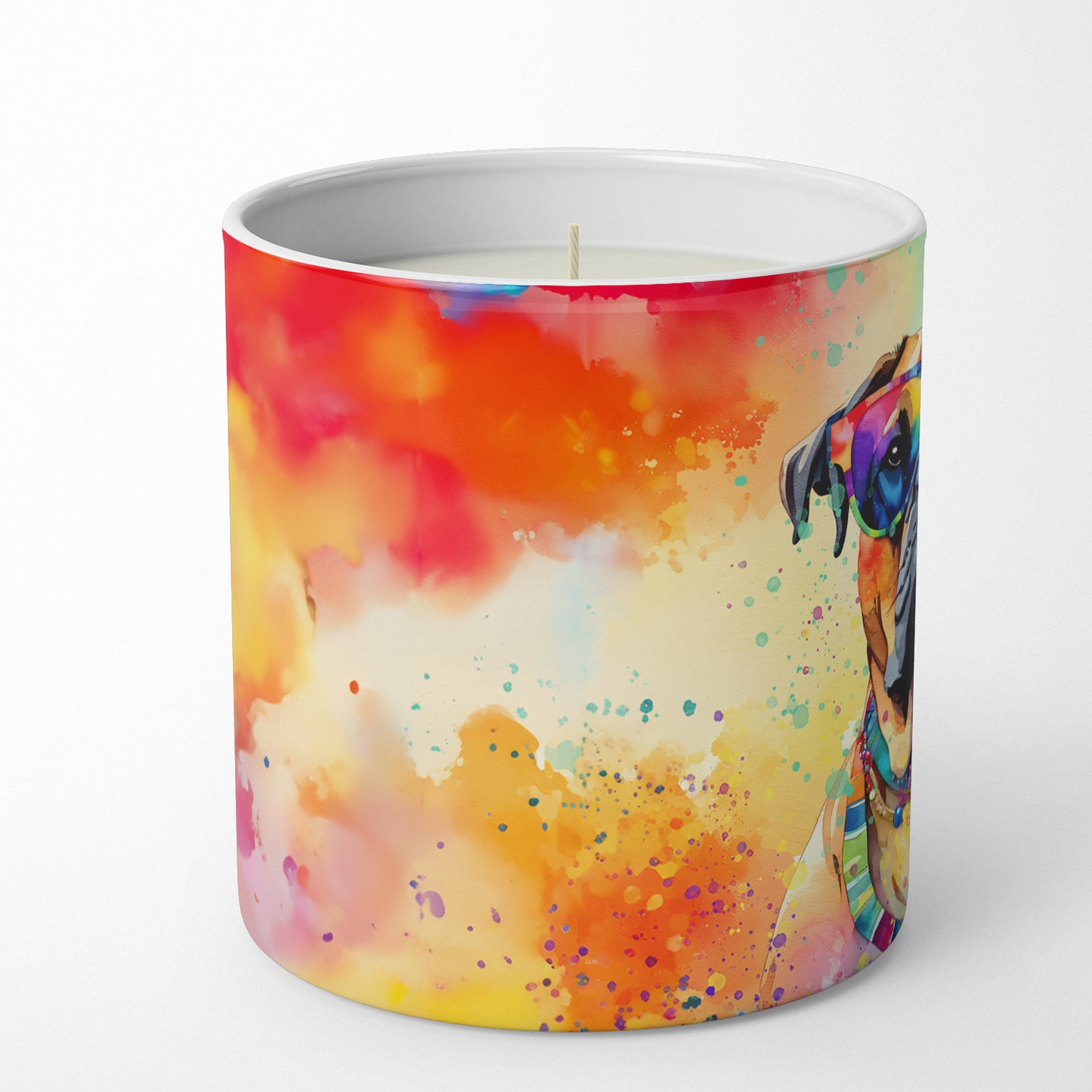 Buy this Bullmastiff Hippie Dawg Decorative Soy Candle