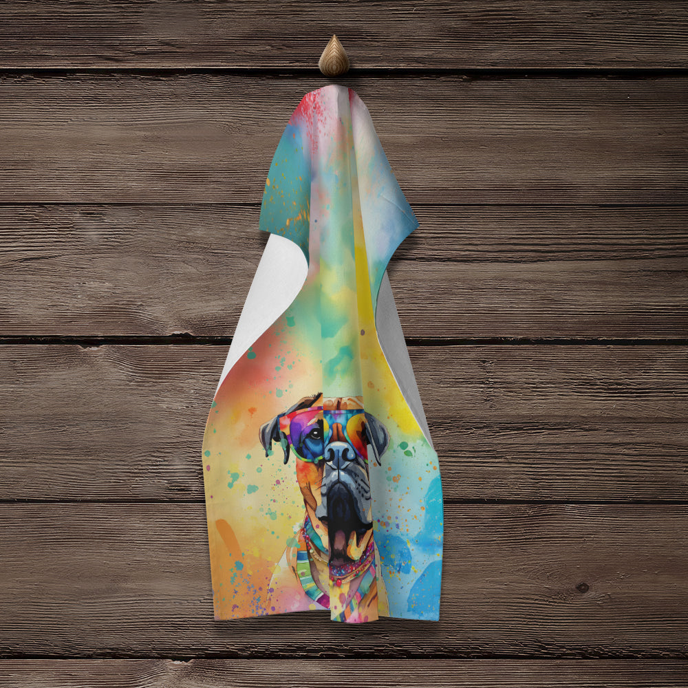 Bullmastiff Hippie Dawg Kitchen Towel