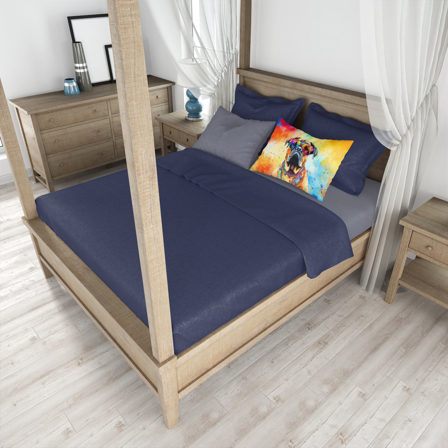 Bullmastiff Hippie Dawg Standard Pillowcase