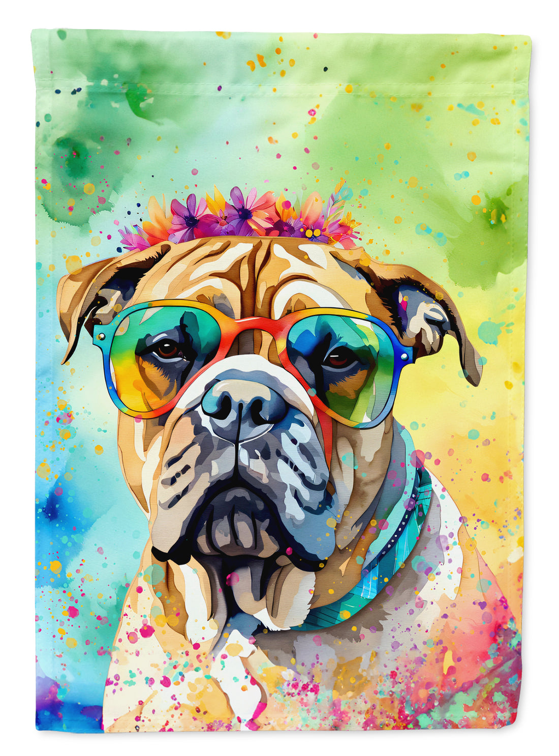 Buy this Bullmastiff Hippie Dawg House Flag
