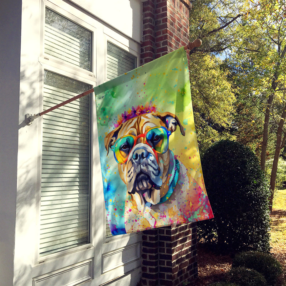 Bullmastiff Hippie Dawg House Flag