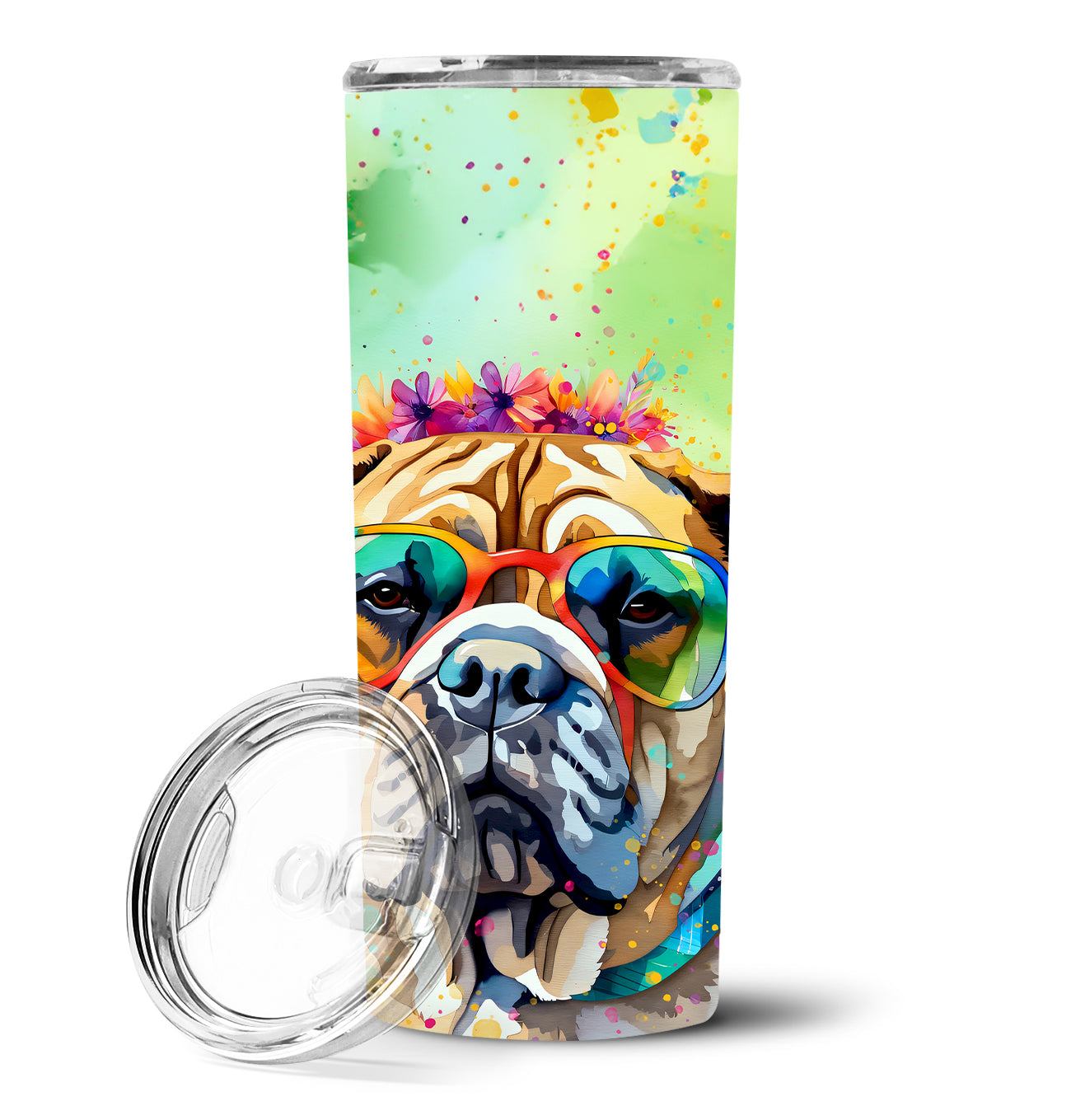 Buy this Bullmastiff Hippie Dawg Stainless Steel Skinny Tumbler
