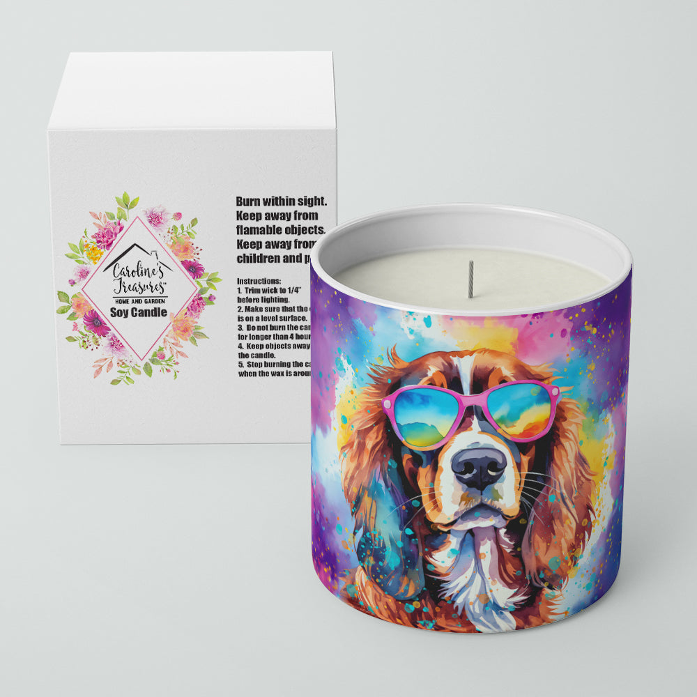 Cavalier Spaniel Hippie Dawg Decorative Soy Candle