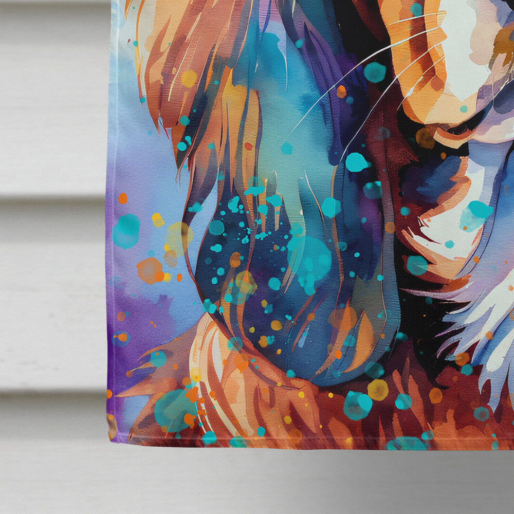 Cavalier Spaniel Hippie Dawg House Flag