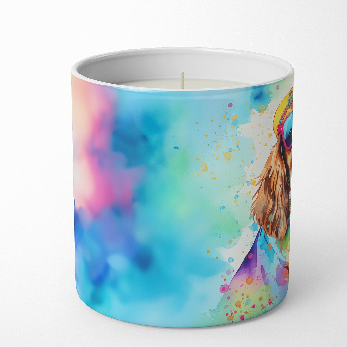Buy this Cavalier Spaniel Hippie Dawg Decorative Soy Candle