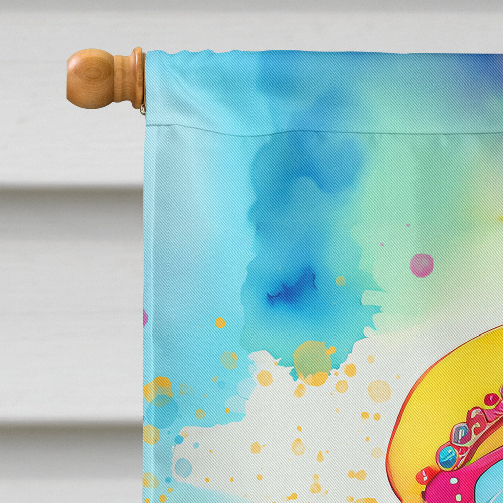 Cavalier Spaniel Hippie Dawg House Flag