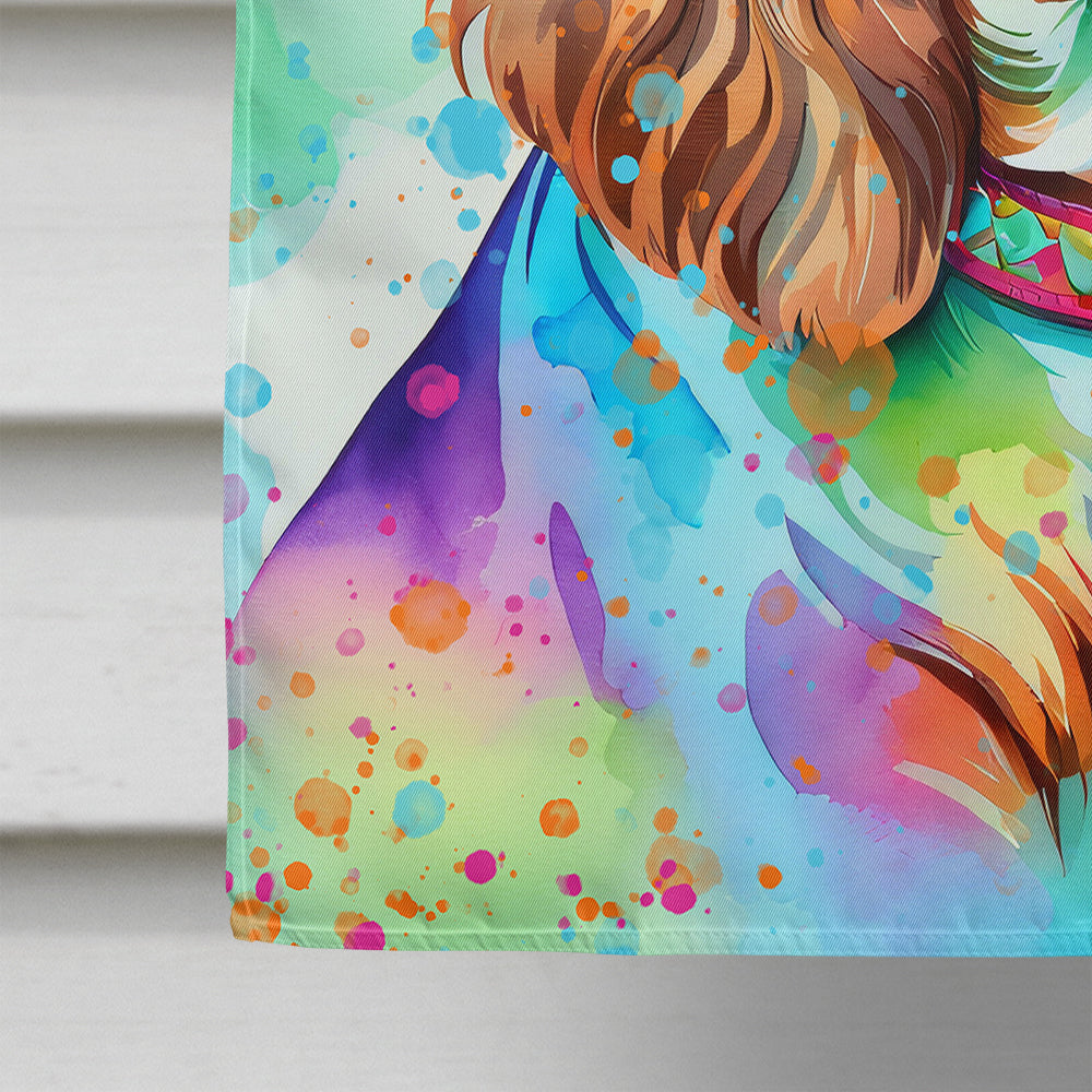 Cavalier Spaniel Hippie Dawg House Flag