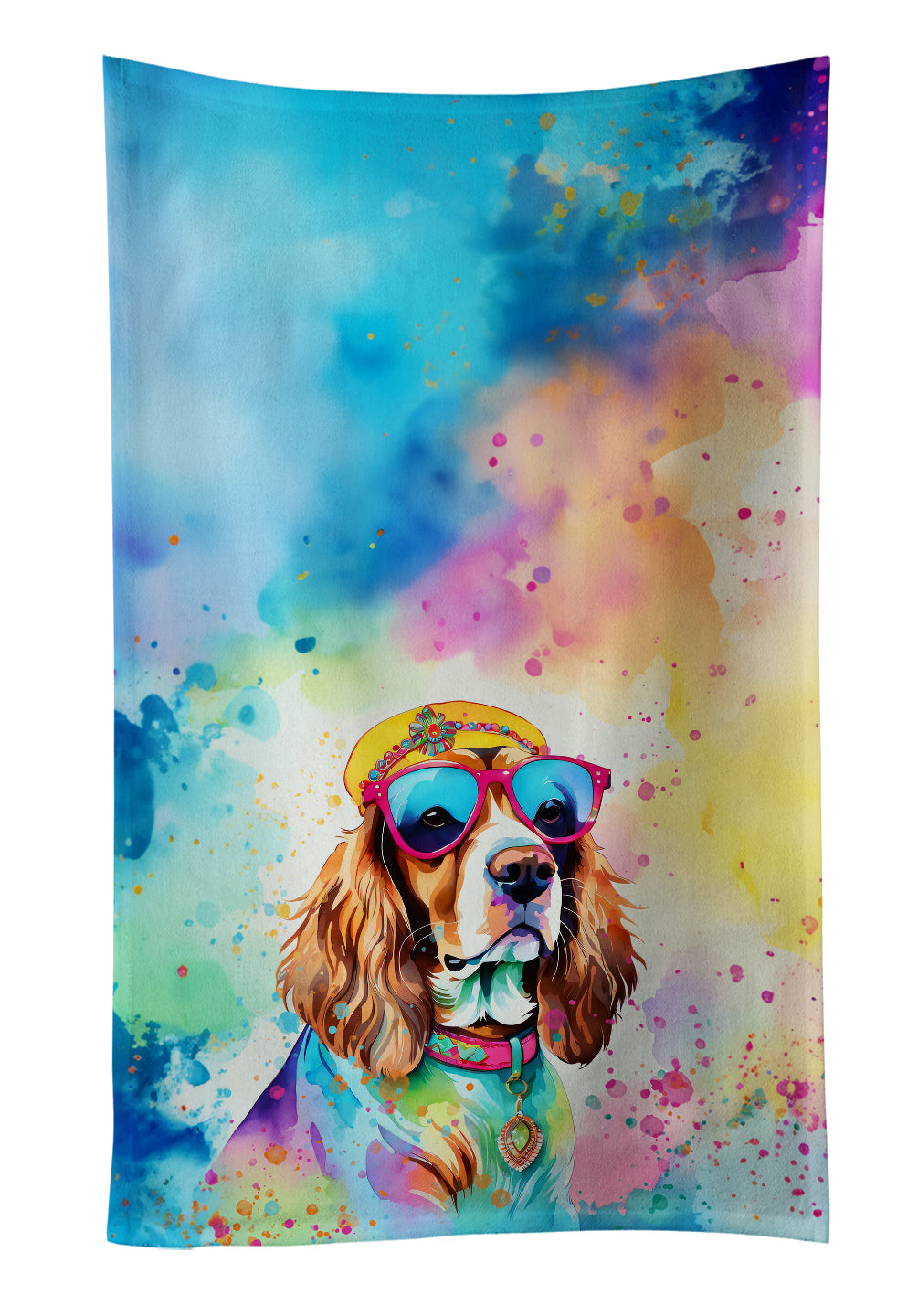 Buy this Cavalier Spaniel Hippie Dawg Kitchen Towel