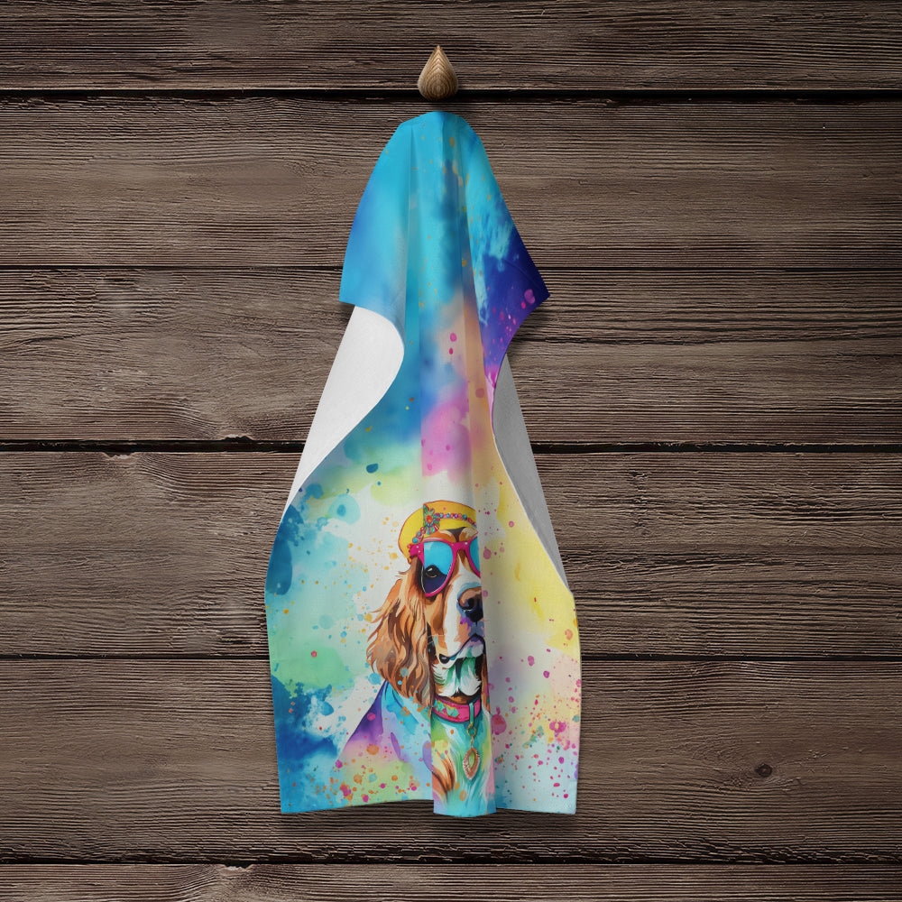 Cavalier Spaniel Hippie Dawg Kitchen Towel