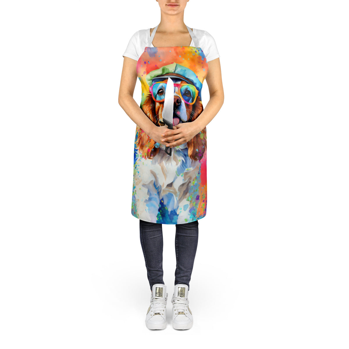 Cavalier Spaniel Hippie Dawg Apron