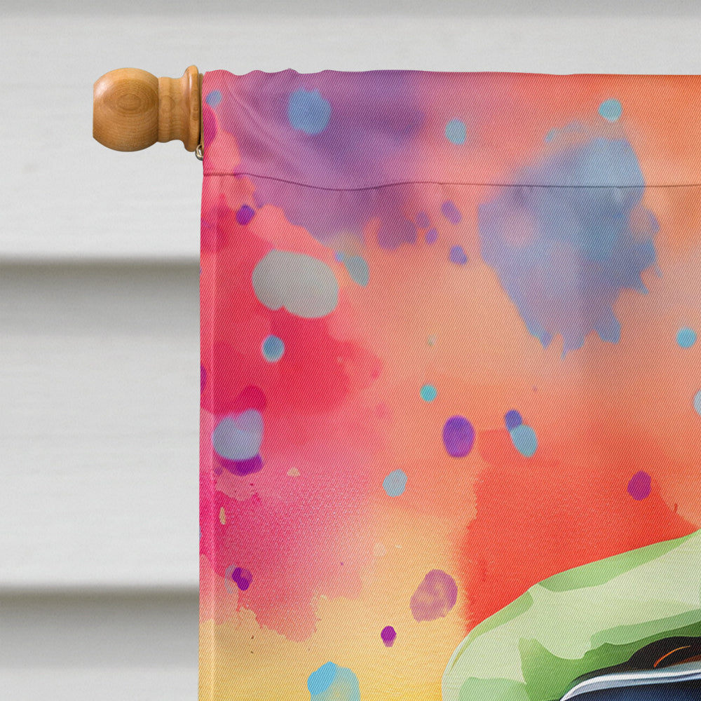 Cavalier Spaniel Hippie Dawg House Flag