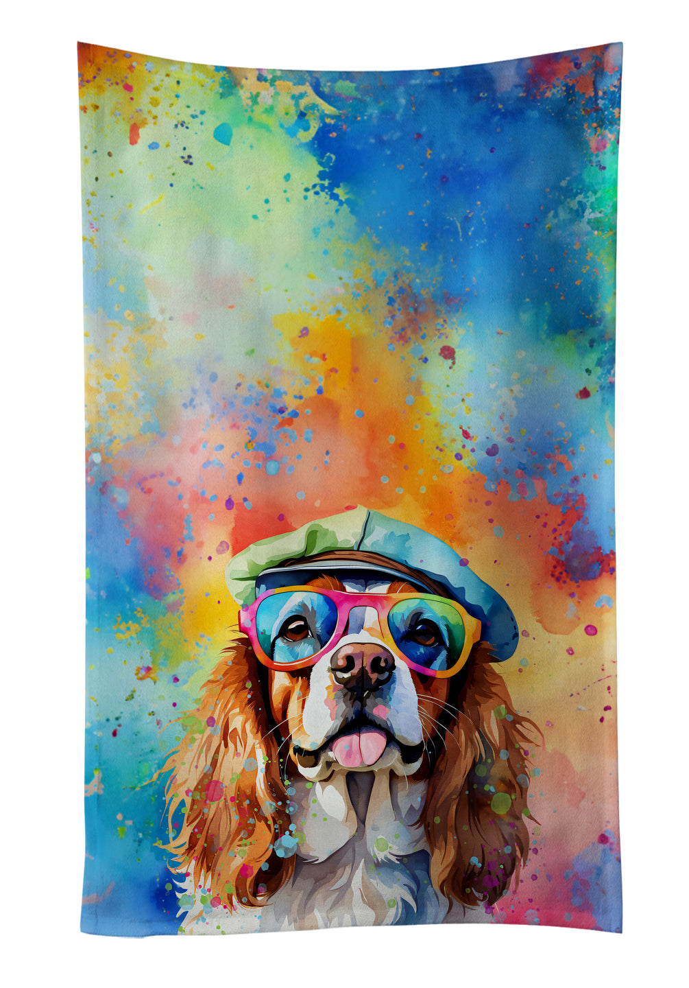 Buy this Cavalier Spaniel Hippie Dawg Kitchen Towel