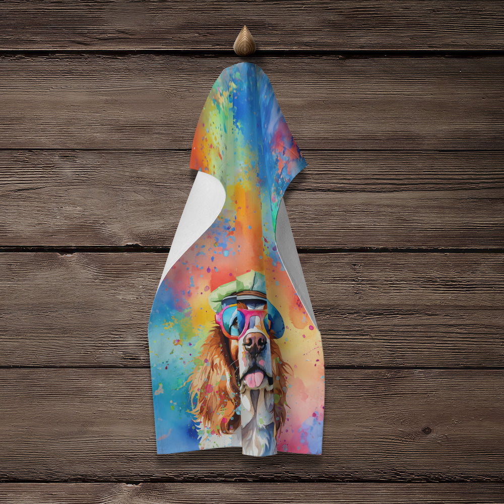Cavalier Spaniel Hippie Dawg Kitchen Towel