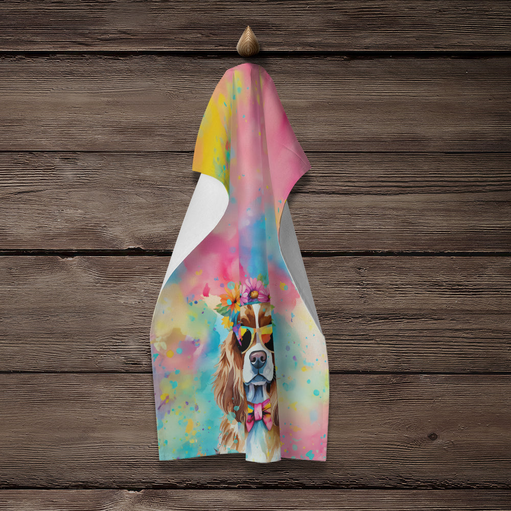Cavalier Spaniel Hippie Dawg Kitchen Towel