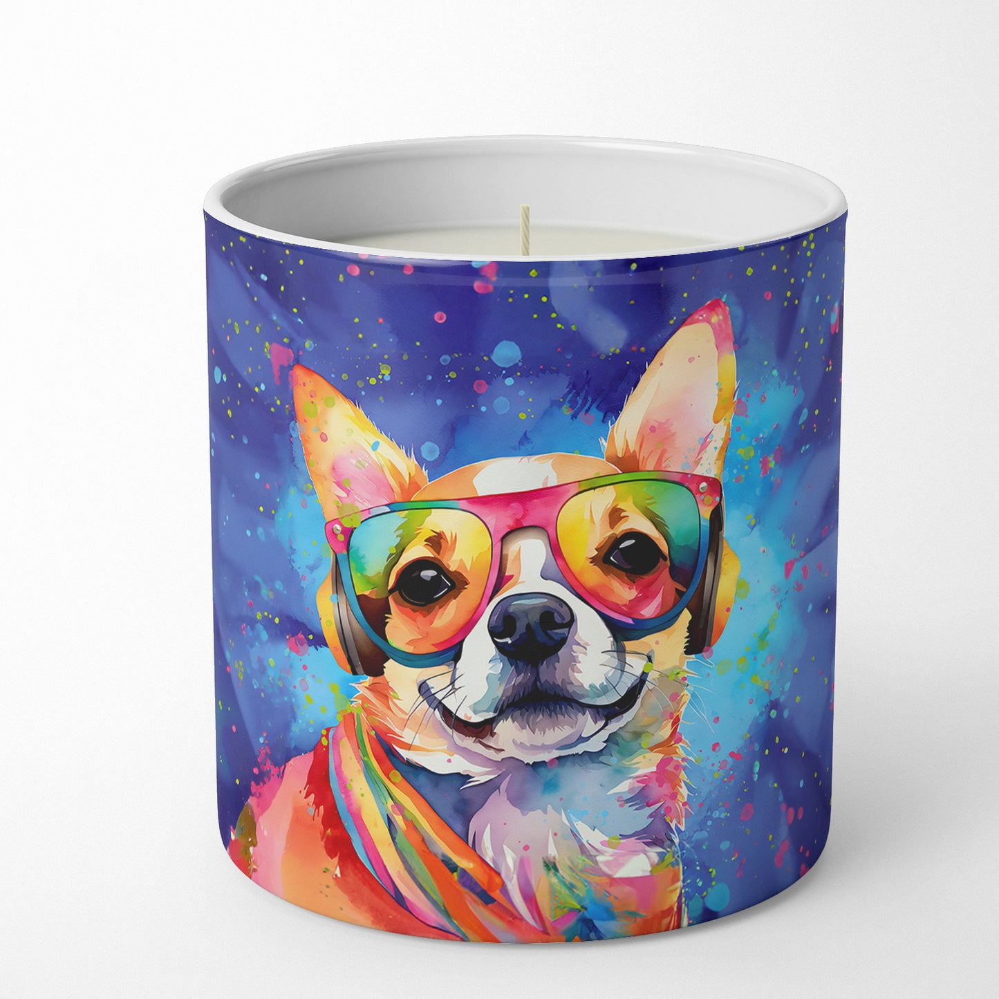 Chihuahua Hippie Dawg Decorative Soy Candle