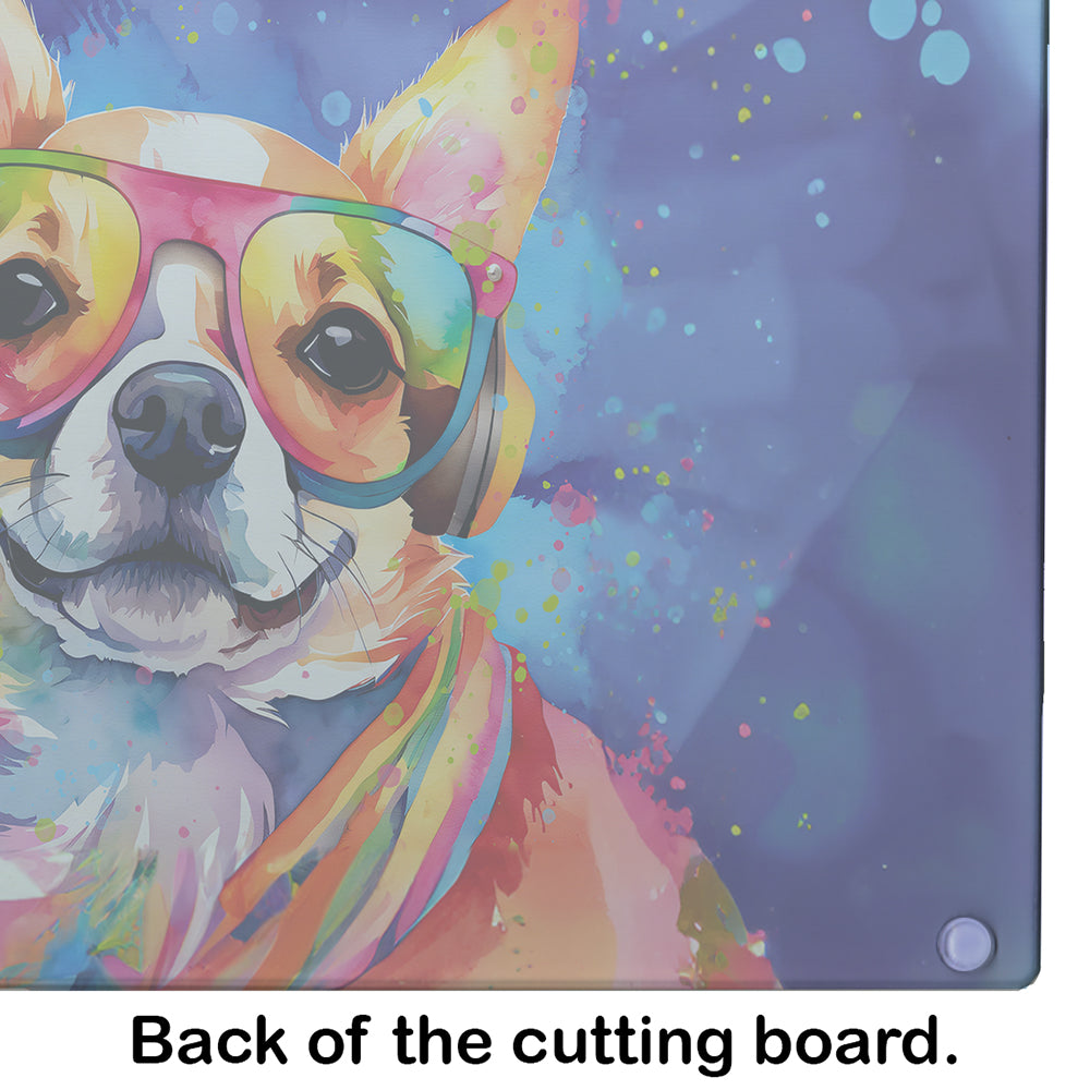 Chihuahua Hippie Dawg Glass Cutting Board