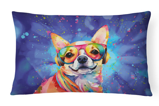 Buy this Chihuahua Hippie Dawg Throw Pillow