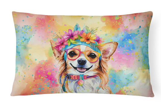 Buy this Chihuahua Hippie Dawg Throw Pillow