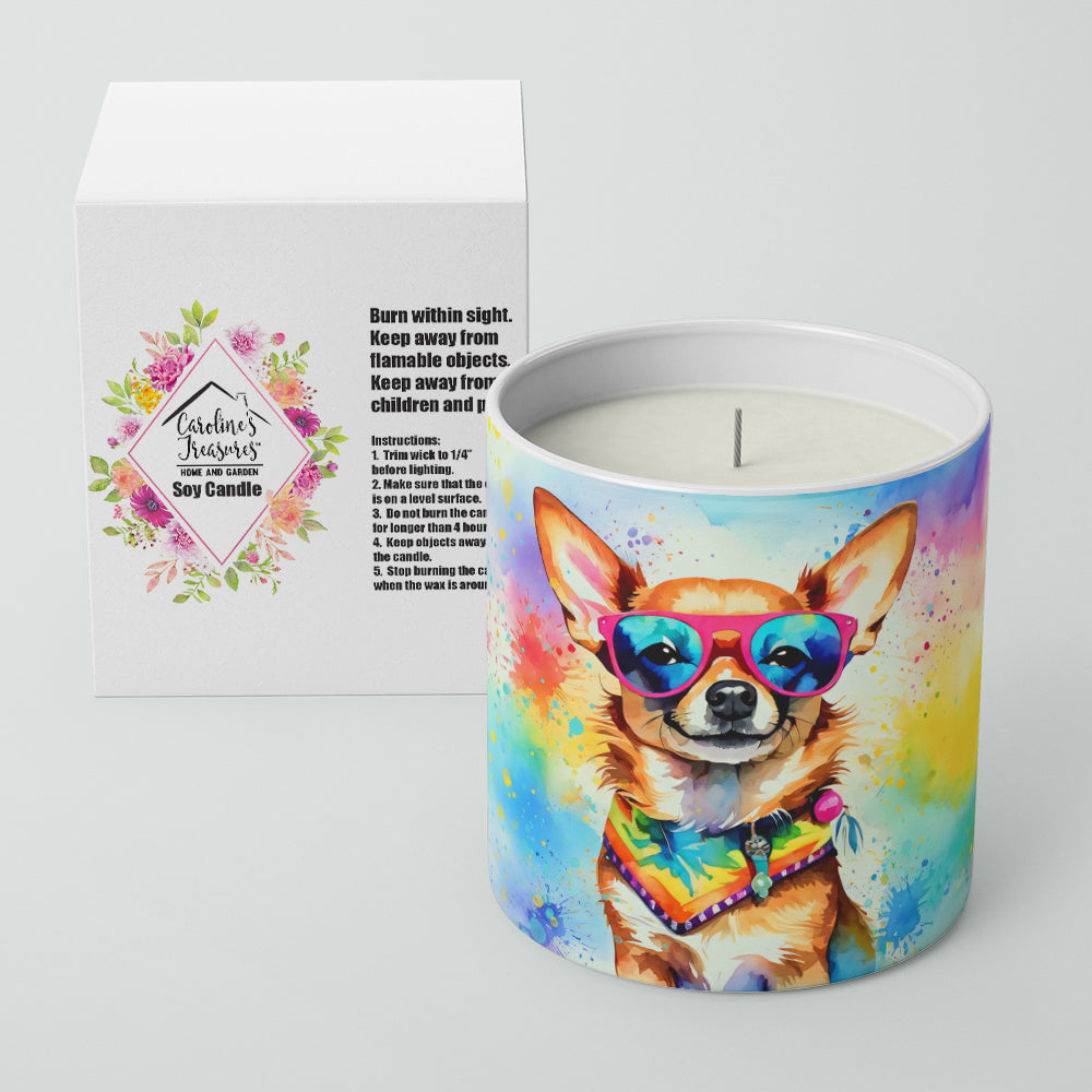 Chihuahua Hippie Dawg Decorative Soy Candle