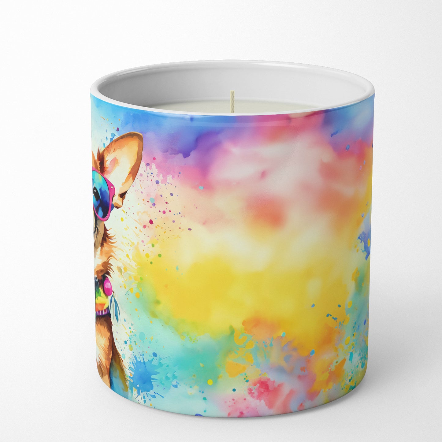 Chihuahua Hippie Dawg Decorative Soy Candle