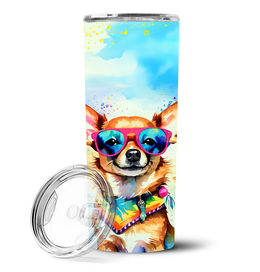 Buy this Chihuahua Hippie Dawg Stainless Steel Skinny Tumbler