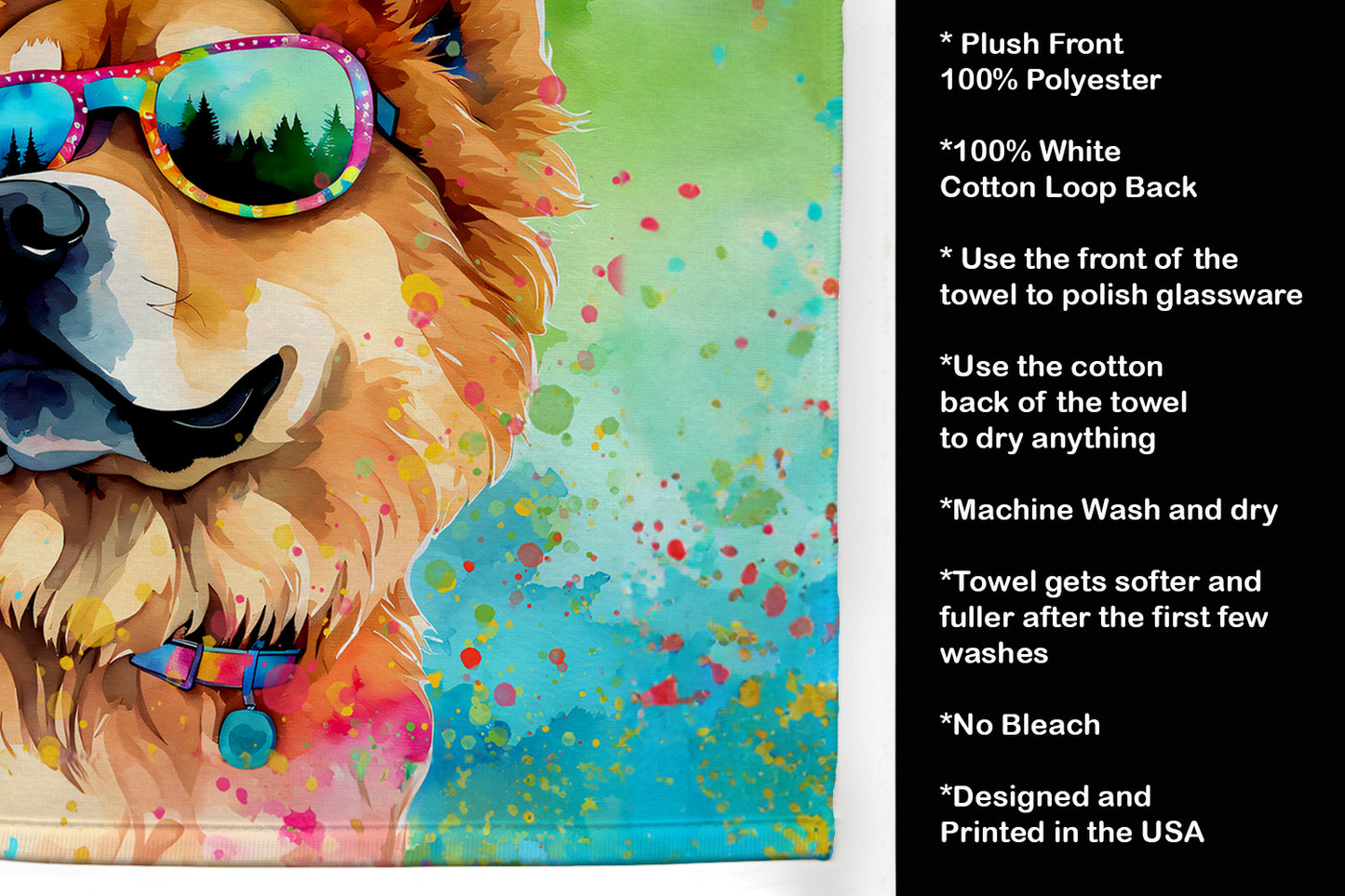 Chow Chow Hippie Dawg Kitchen Towel