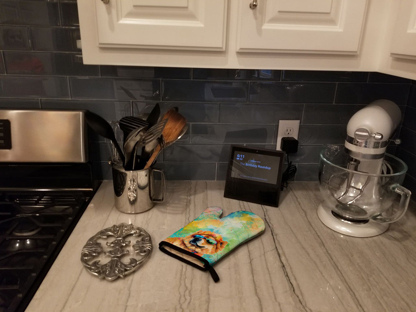 Chow Chow Hippie Dawg Oven Mitt