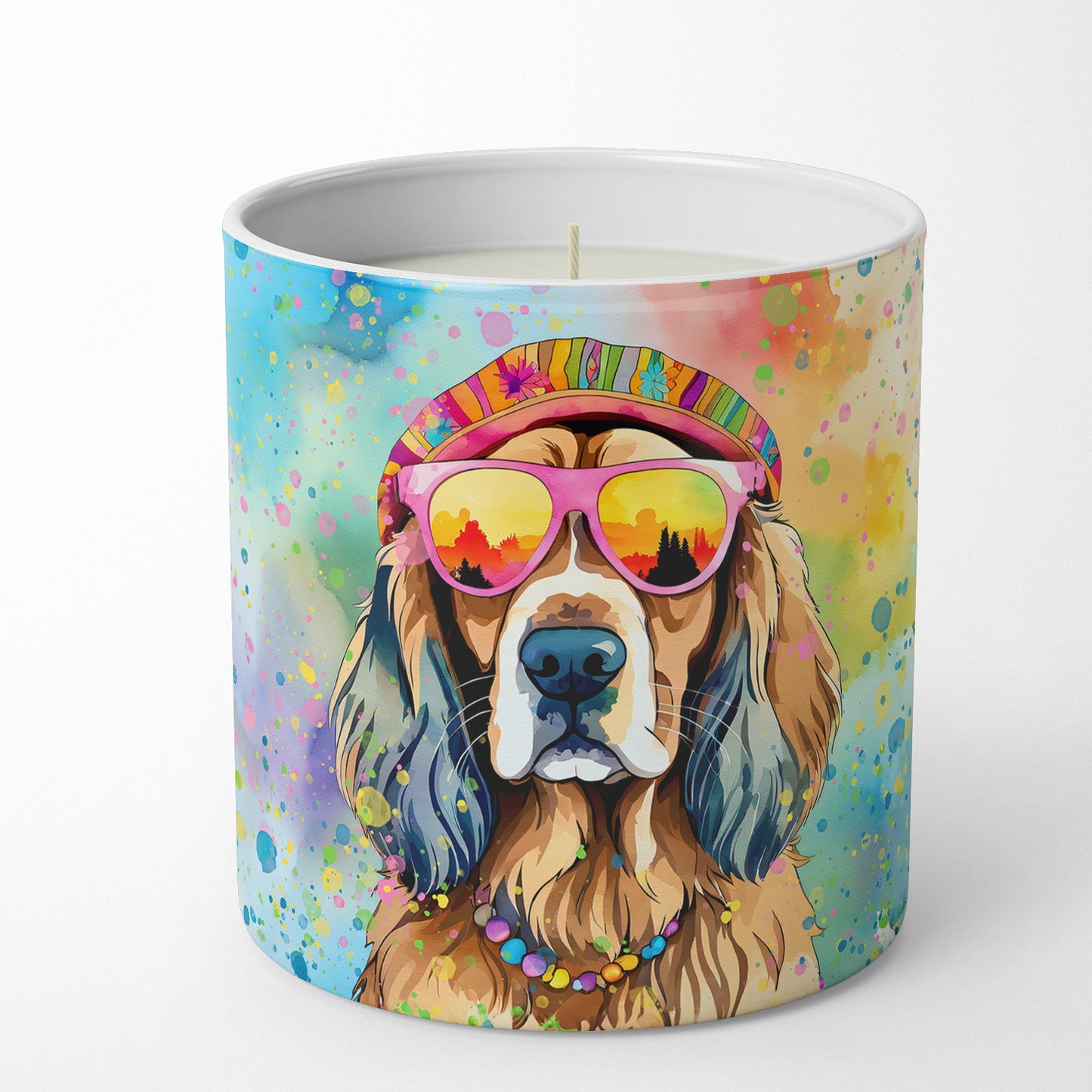 Cocker Spaniel Hippie Dawg Decorative Soy Candle