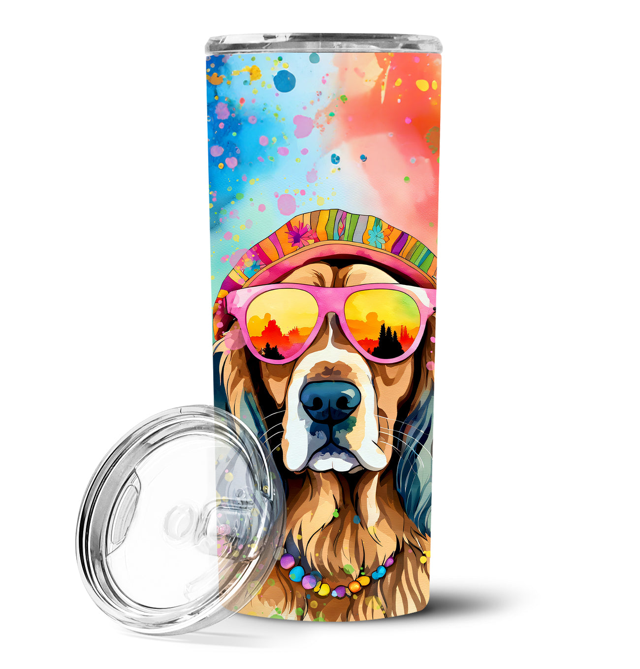 Buy this Cocker Spaniel Hippie Dawg Stainless Steel Skinny Tumbler