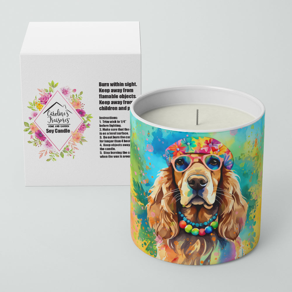 Cocker Spaniel Hippie Dawg Decorative Soy Candle