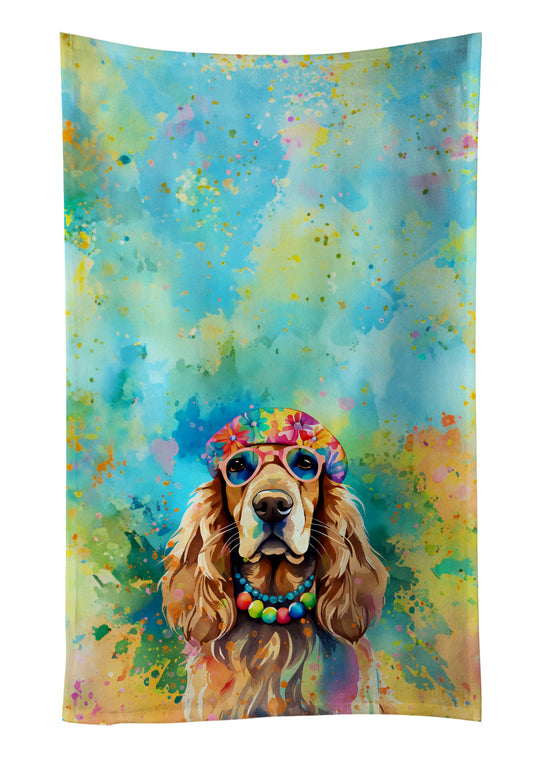 Buy this Cocker Spaniel Hippie Dawg Kitchen Towel