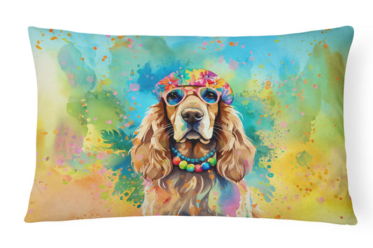 Buy this Cocker Spaniel Hippie Dawg Throw Pillow