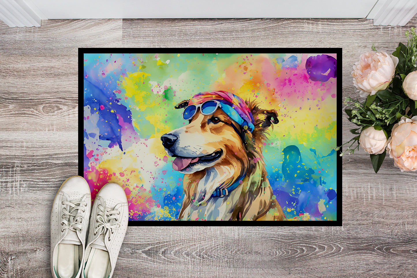 Collie Hippie Dawg Doormat