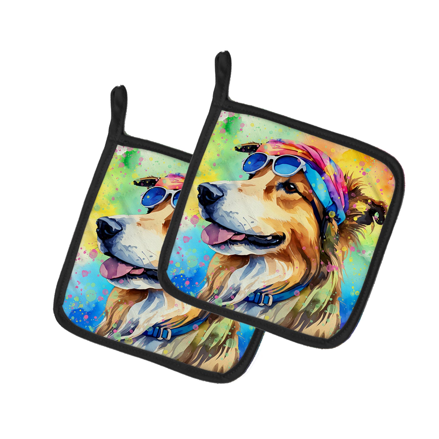 Buy this Collie Hippie Dawg Pair of Pot Holders