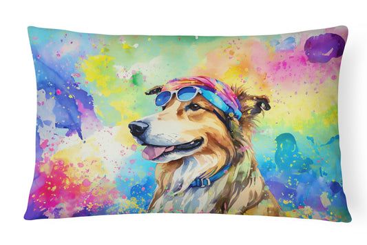 Buy this Collie Hippie Dawg Throw Pillow