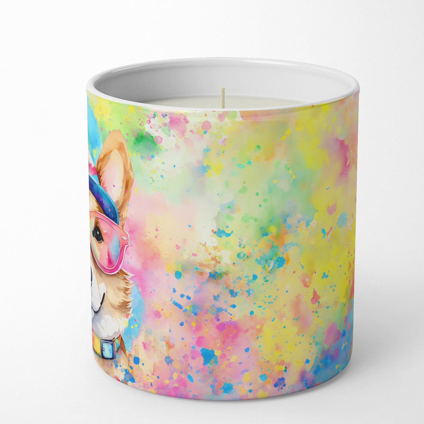 Corgi Hippie Dawg Decorative Soy Candle