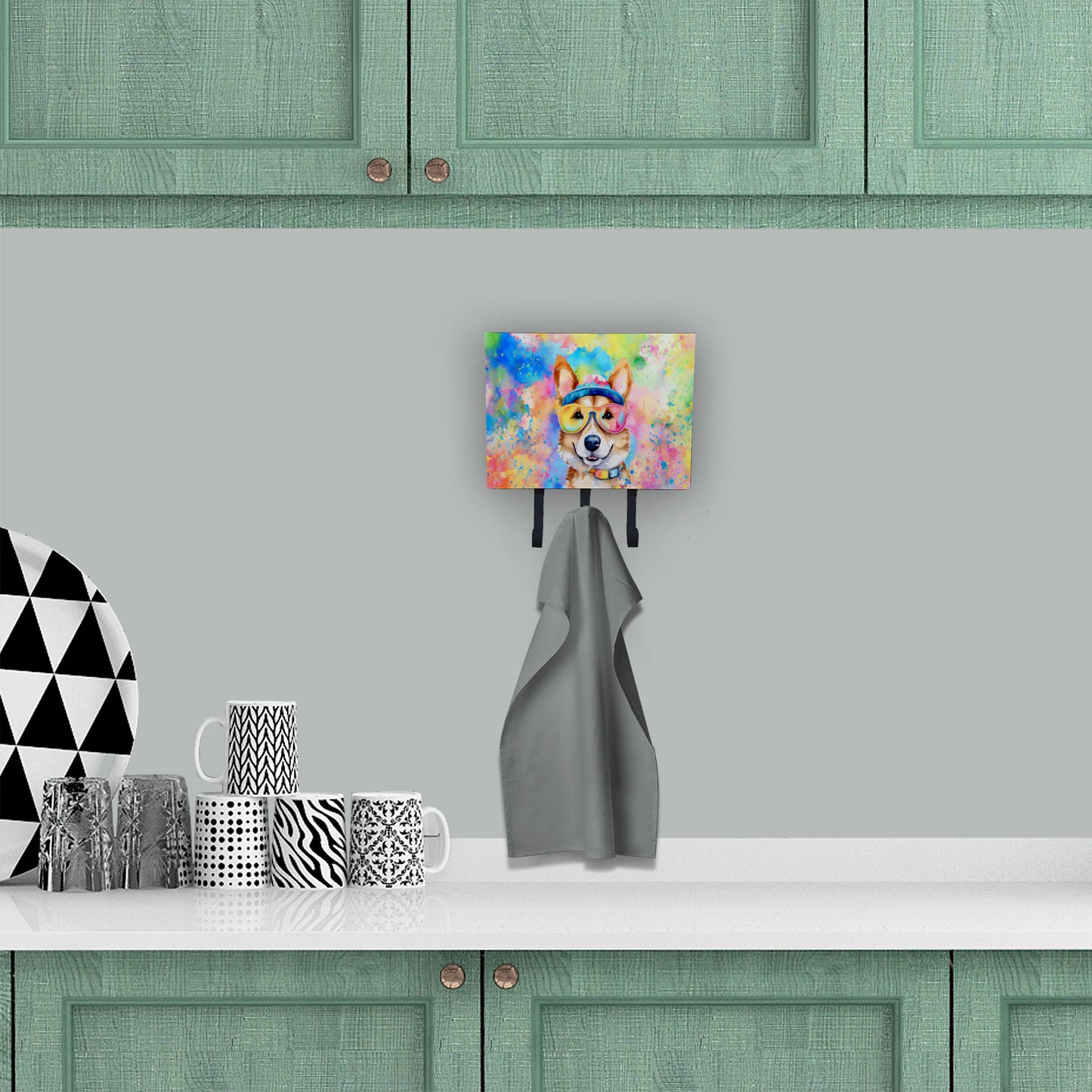 Corgi Hippie Dawg Leash or Key Holder