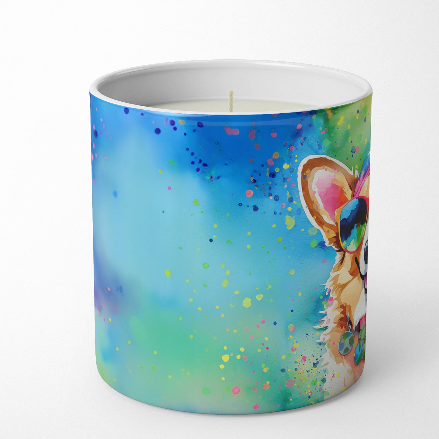 Buy this Corgi Hippie Dawg Decorative Soy Candle